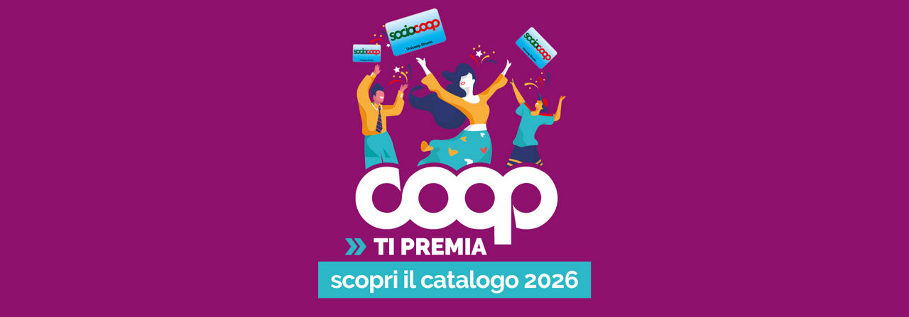 particolare della copertina del nuovo catalogo Coop ti premia